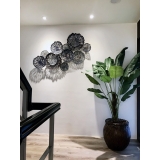 抽象荷葉鐵藝壁飾- y16357 鐵材藝術 - 鐵雕壁飾系列 / 立體壁飾-花、植物系列(美式背牆壁掛.歐式客廳背景牆面裝飾壁飾)